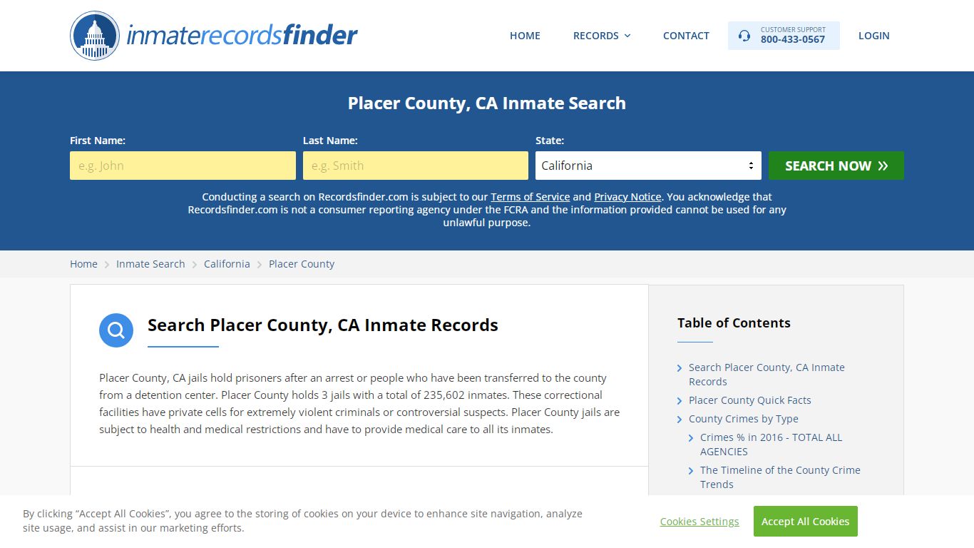 Placer County, CA Inmate Lookup & Jail Records Online